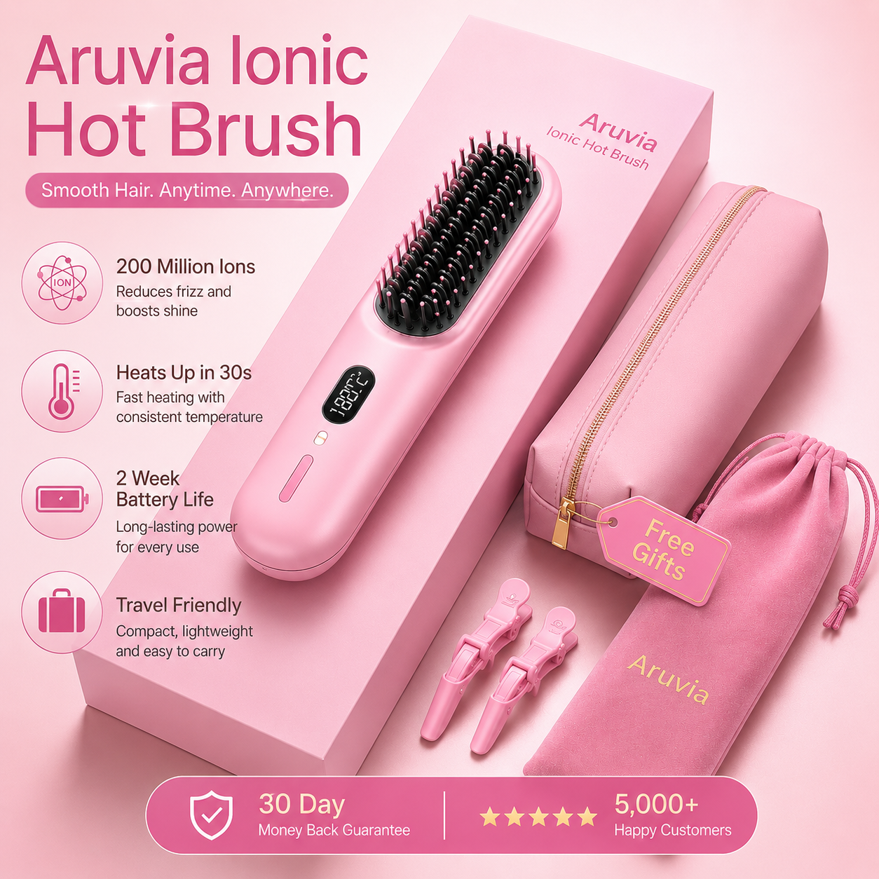 Ionic Hot Brush for Hair