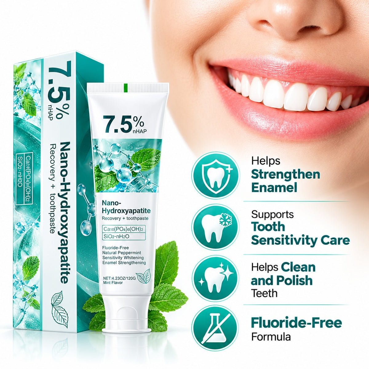 Nano-Hydroxyapatite Recovery Toothpaste 7.5% nHAP