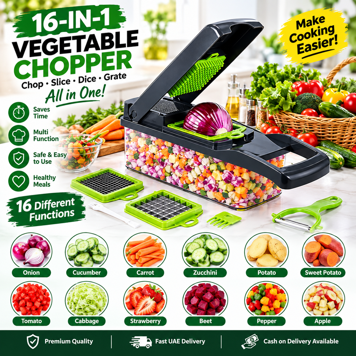 Vegetable Cutter Chopper and Slicer