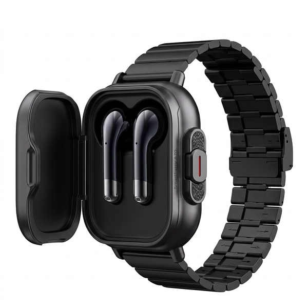 Smartbarry A70 with earbuds in case
